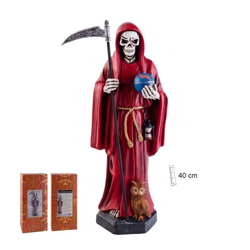 Imagen Santa Muerte Roja Cm