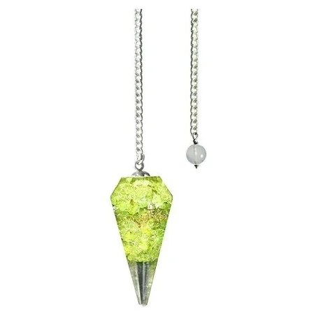 Pendulo Mineral Facetado Orgonita Peridoto | Tienda Esotérica Changó