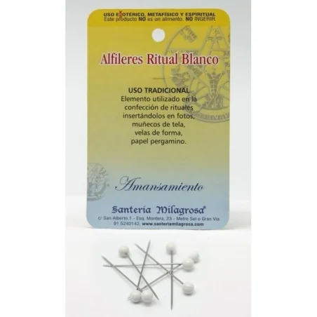 Alfiler Ritual Blanco (7 Unid) | Tienda Esotérica Changó