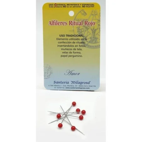 Alfiler Ritual Rojo (7 Unid) | Tienda Esotérica Changó