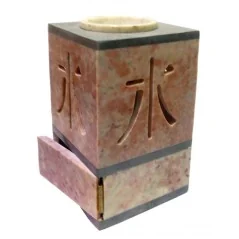 Quemador Esencia Piedra Jabon Simbolo Chino c/ Puerta 12 x 7.5 cm | Tienda Esotérica Changó