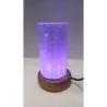 Lampara Selenita Cilindro usb led multicolor | Tienda Esotérica Changó