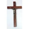 Cruz San Benito Madera Olivo 20 x 10cm Con Medalla Y Cristo Metal | Tienda Esotérica Changó