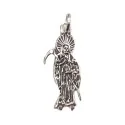 Amuleto Plata Santa Muerte 3 x 1.5 cm