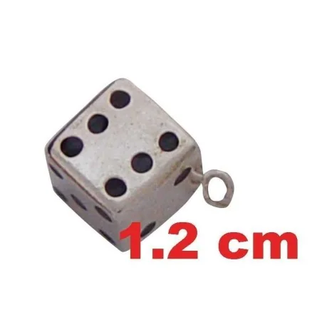 Amuleto Plata Dado 1.2 x 1.2 cm