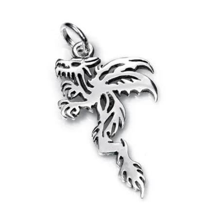 Amuleto Plata Dragon 4 x 2.2 cm