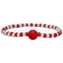 Pulsera Ilde Chango 1 x 1 (Bco-Rjo) (1V) Premium | Tienda Esotérica Changó