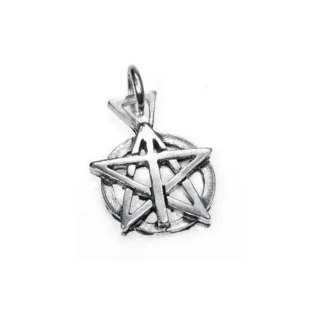 Amuleto Plata Pentagrama 2.5 x 1.9 cm