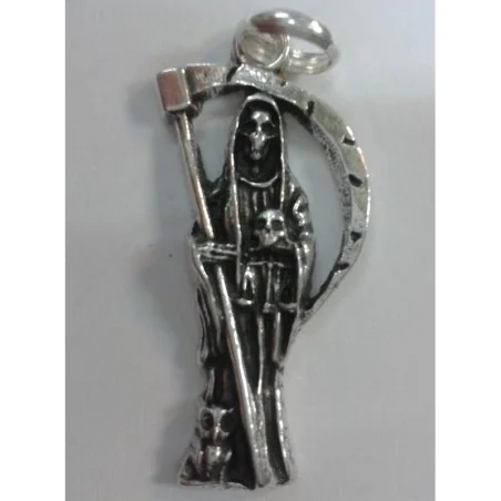 Amuleto Plata Santa Muerte 4 x 2 cm