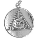 Amuleto Plata Ojo que Todo lo Ve con Tetragramaton 3.5 cm | Tienda Esotérica Changó