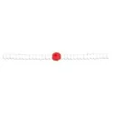 Pulsera Ilde Obatala Ayaguna (Bco-Bola Roja) (1 V) | Tienda Esotérica Changó