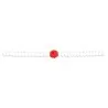 Pulsera Ilde Obatala Ayaguna (Bco-Bola Roja) (1 V) | Tienda Esotérica Changó