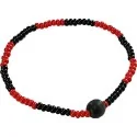 Pulsera Ilde Eleggua 7 x 7 (Rjo-Ne) (1V) Premium | Tienda Esotérica Changó