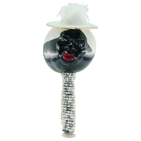 Maraca Obatala Cara con Sombrero 20 cm (Base con Ctas.) (Unidad) | Tienda Esotérica Changó