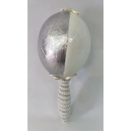 Maraca Obatala Pintada y Forrada 21 cm (Unidad)