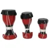 Tambor Bata 11,12,14 cm aprox. (Set x 3 unid.)(Negro y rojo) Eleggua | Tienda Esotérica Changó