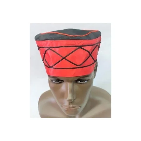 Gorro Gala Eleggua 54 cm Elastico (Rojo Negro)