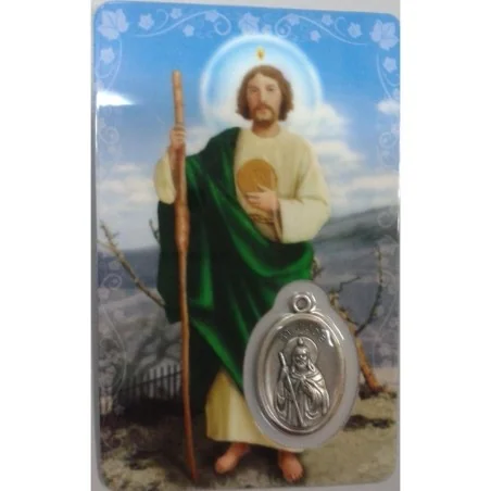 Estampa con Medalla Judas Tadeo 5.5 x 8.5 cm. | Tienda Esotérica Changó