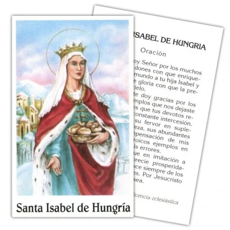 Estampa Isabel de Hungria 7 x 11 cm | Tienda Esotérica Changó