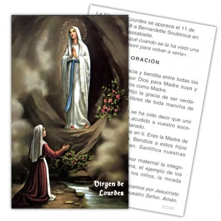 Estampa Lourdes 7 x 11 cm | Tienda Esotérica Changó