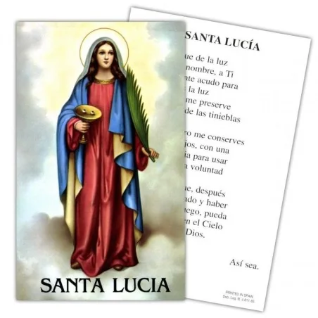 Estampa Lucia 7 x 11 cm | Tienda Esotérica Changó