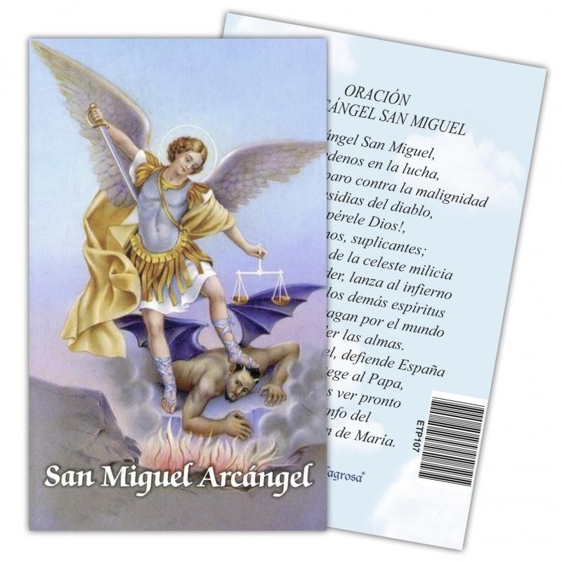 Estampa Arcangel Miguel 7 x 11 cm
