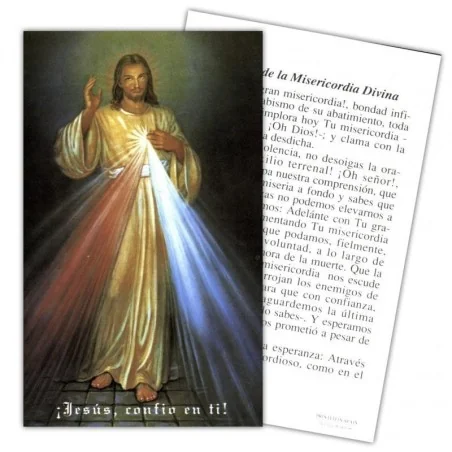 Estampa Jesus Misericordioso (Oracion) 7 x 11 cm | Tienda Esotérica Changó