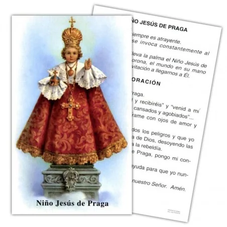 Estampa Niño Jesus de Praga 7 x 11 cm | Tienda Esotérica Changó