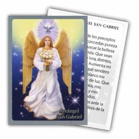 Estampa Arcangel San Gabriel Celestial 7 x 9,5 cm | Tienda Esotérica Changó