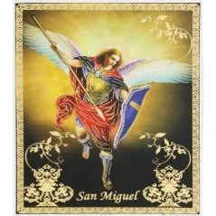 Litografia dorada San Miguel escudo (20 x 25 cm) | Tienda Esotérica Changó