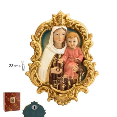 Placa Colgar Virgen del Carmen 23 cm