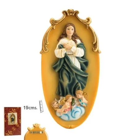 Placa Colgar Virgen Inmaculada 19 cm