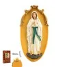 Figura Placa Colgar Virgen Lourdes 19 cm