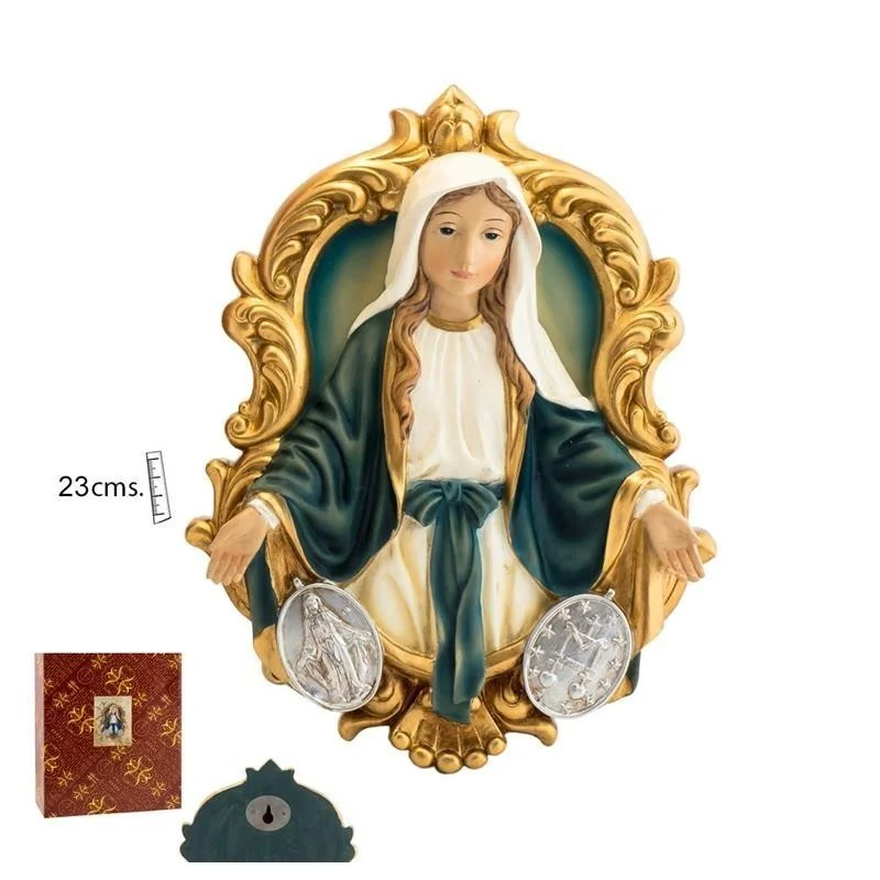 Placa Colgar Virgen Milagrosa 23 cm
