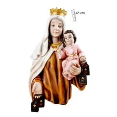 Figura Placa Parded Virgen del Carmen 46 cm