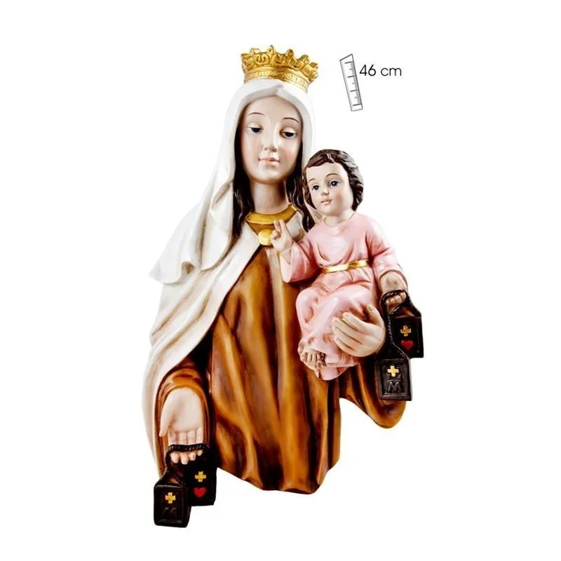Placa Pared Virgen del Carmen 46 cm