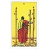 Imagen de la carta 3 de Bastos del Tarot Rider Waite