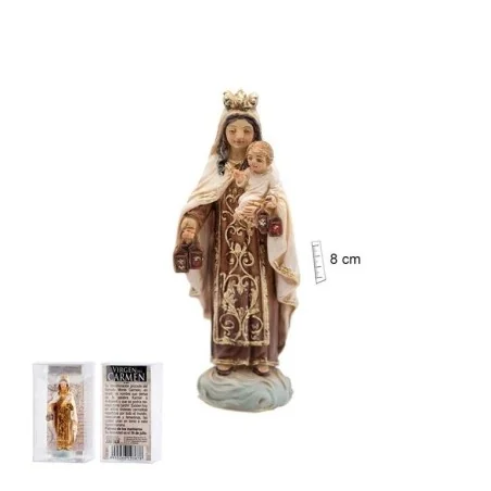 Virgen del Carmen Madera Vieja 8 cm