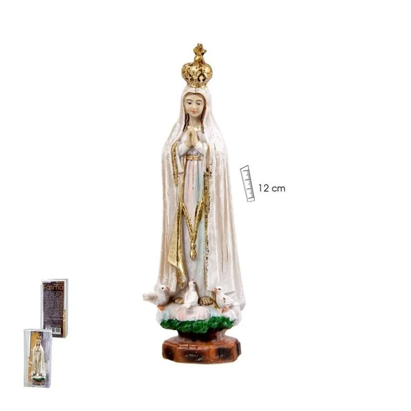 Virgen de Fatima Madera Vieja 12 cm