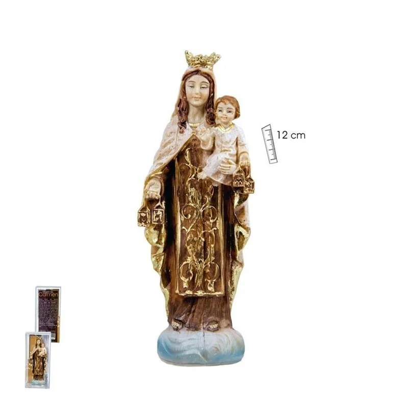 Virgen del Carmen Madera Vieja 12 cm