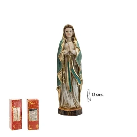 Imagen Virgen de Lourdes Madera Vieja 13 cm