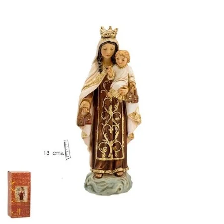Virgen del Carmen Madera Vieja 13 cm