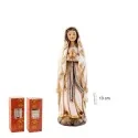 Imagen Virgen de Lourdes Base Marron 13 cm