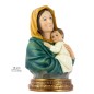 Busto Virgen con Niño Crema 21 cm