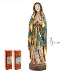 Imagen Virgen de Lourdes Madera Vieja 20 cm