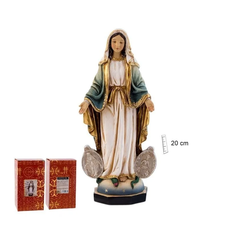 Virgen de la Milagrosa con Medallas 20 cm