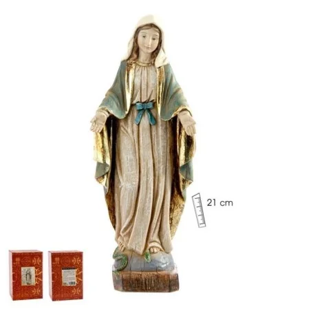 Imagen Virgen de la Milagrosa Madera Vieja 21 cm