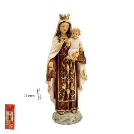 Imagen Virgen del Carmen Madera Vieja 21 cm