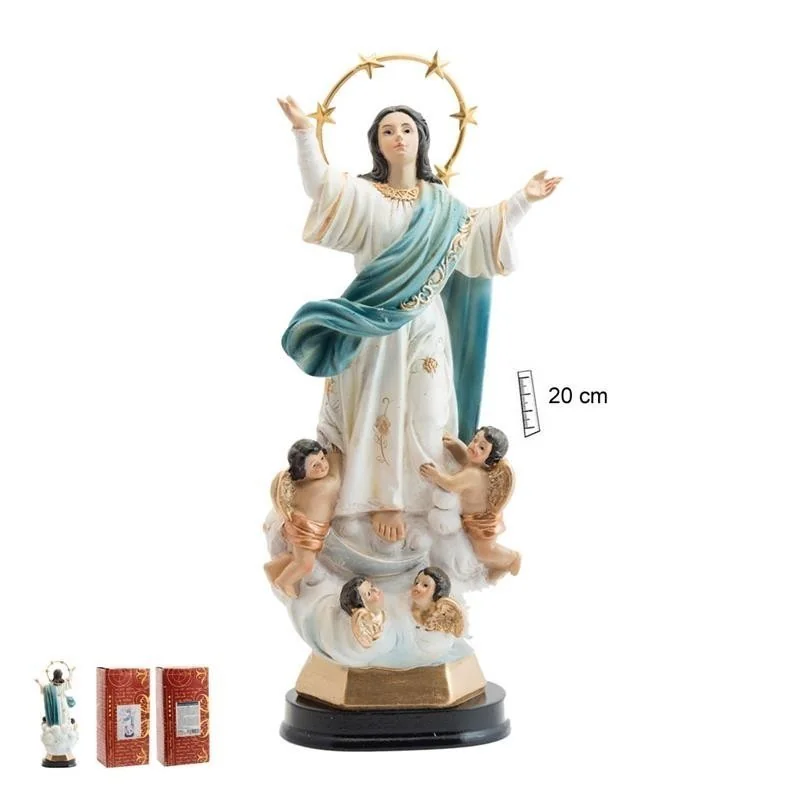 Virgen Inmaculada Corona Metal 20 cm