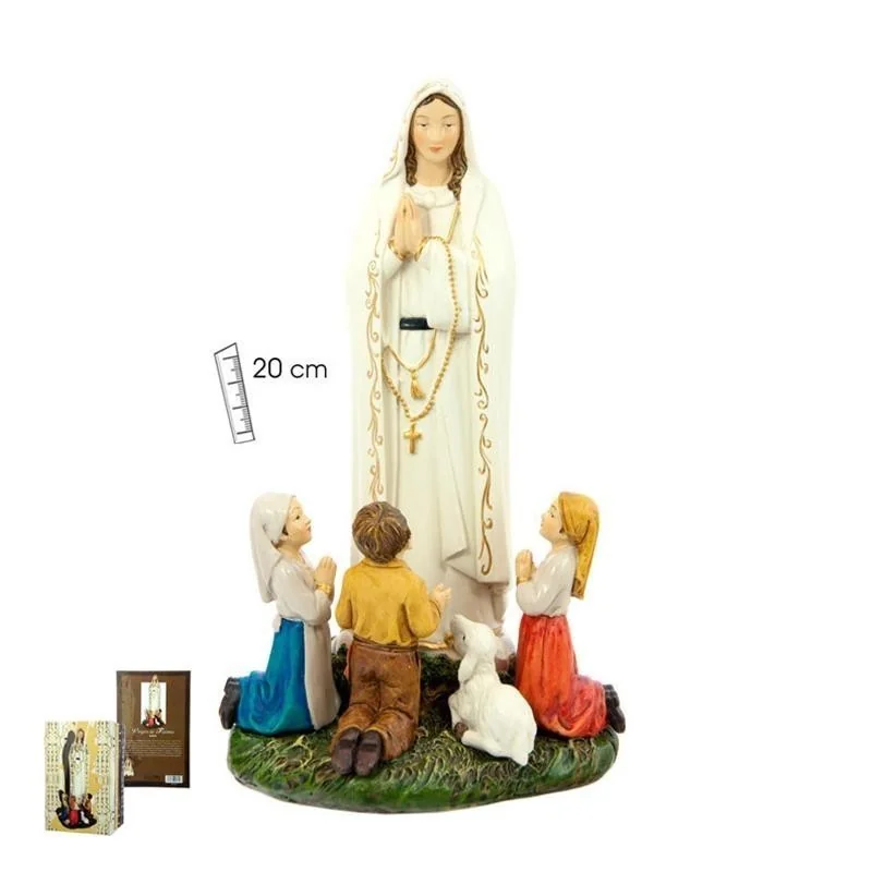 Virgen de Fatima con Niños 20 cm